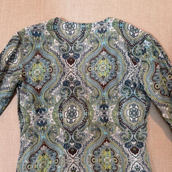 Athleta Silk Blend Swim Cover Up XXS Paisley Boho Print Lightweight Beach Dress - Picture 9 of 10